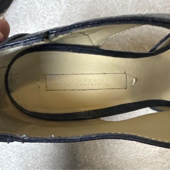 BCBG MaxAzria Leather ILMA Studded Heels Peep Toe - Picture 11 of 13